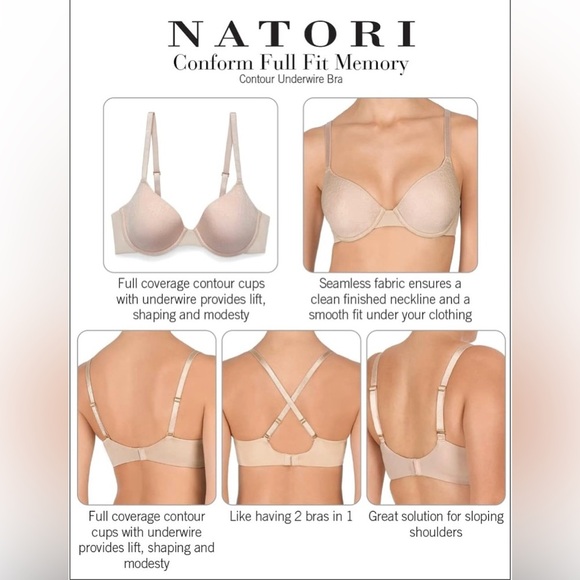 Natori Seamless Sans Coutures Bra in Black - Picture 3 of 6